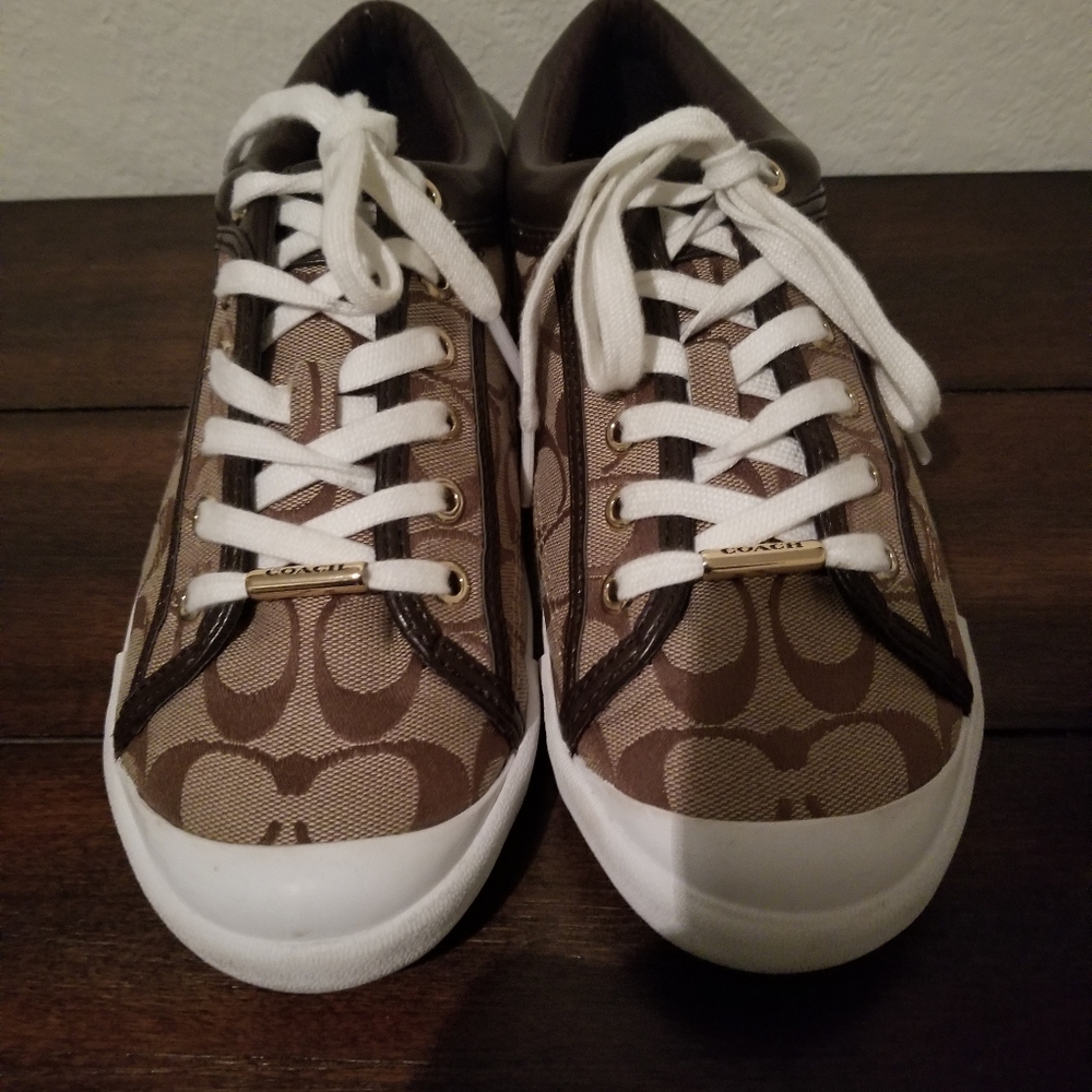 Coach Francesca Sneaker. Natural/ White.  Gently used.  Women's size 9B.